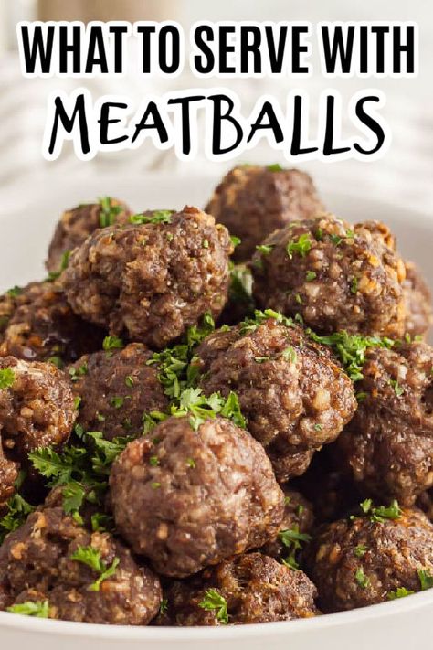 Meatball Dinner Ideas Easy Meals, What To Serve With Meatballs, Meatball Side Dishes, Easy Italian Meatballs, Homemade Meatballs Recipe, Healthy Meatballs, Easy Meatball, Italian Meatball, Meatball Dinner