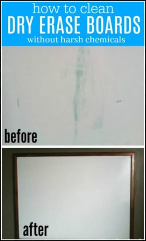 How to Clean a Dry Erase Board - 2 easy methods to easily get your dry erase board clean! You probably already have these items in your house. Once you know to clean dry erase board, it's so easy and budget friendly. Dry Erase Board Ideas, Clean Dry Erase Board, Diy Eraser, Diy Dry Erase Board, Classroom Environment, Dry Erase Markers, Dry Erase Board, Dry Erase, Cleaning Tips