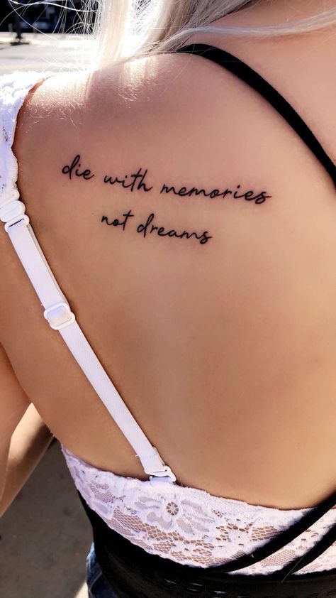 Funny Unique Tattoos, Shoulder Tattoos For Women Writing, Thigh Tattoos For Men Design, Bentley Tattoo Name, Conquer Tattoos For Women, Tattoo On Back Shoulder For Women, Writing Tattoo Women, Back Shoulder Tattoos For Women Quotes, Thigh Quotes Tattoos Women