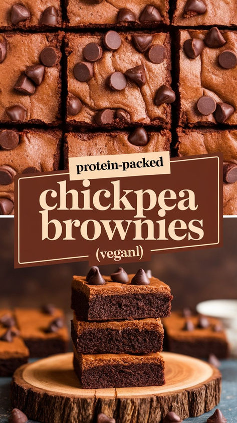 Craving brownies but want a protein boost? These vegan chickpea brownies are the perfect solution! Soft, fudgy, and completely plant-based, they're a wonderful way to satisfy your sweet tooth while nourishing your body. Try them and feel the difference! #ChickpeaBrownies #VeganProtein #HealthyDessert Super Simple Vegan Meals, Vegan Snacks Protein, Chickpeas Recipe Vegan, Vegan Protein Brownies, Chickpea Dessert Recipes Healthy, Sweet Chickpea Recipes, Vegan High Protein Snacks, Chickpeas Brownies, Chickpea Dessert Recipes