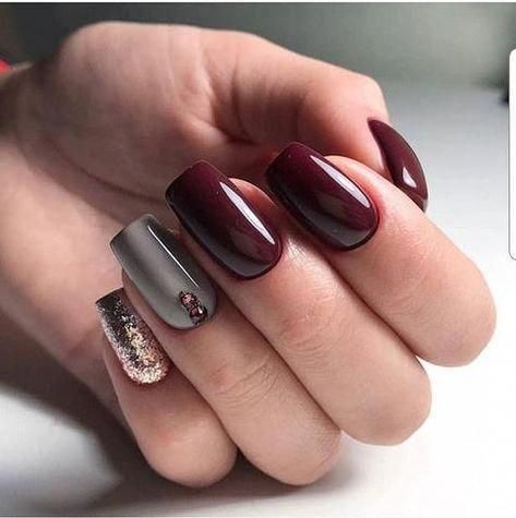 55+ Trendy Manicure Ideas In Fall Nail Colors；Purple Nails; Manicure; Fall Nails;Trendy nails; gel nails; nails shop #GelNails Ongles Gel Violet, Burgundy Nail Designs, Fun Nail Colors, Short Gel Nails, Red Acrylic Nails, Gel Nail Art Designs, Classic Nails, Red Nail Designs, Burgundy Nails