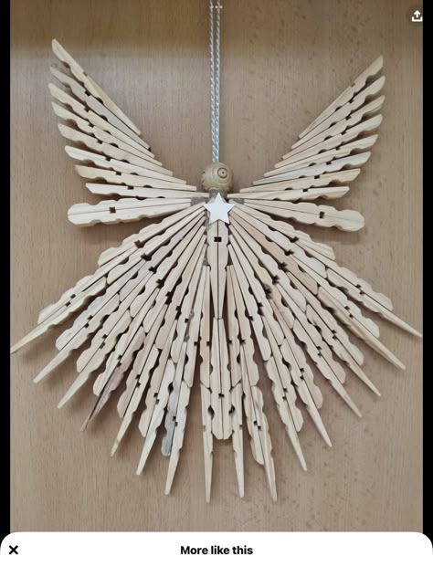 Diy Christmas Angel Ornaments, Clothespin Crafts Christmas, Wooden Cross Crafts, Christian Christmas Decorations, Clothespin Diy Crafts, Wooden Clothespin Crafts, Clothespin Art, Christmas Angel Crafts, Pin Crafts