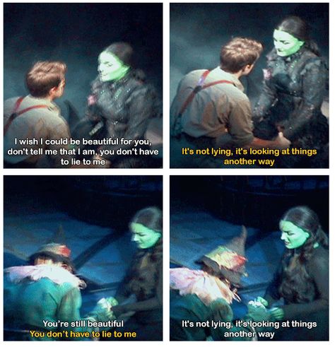 I loved both scenes. Wicked Musical, Theatre Geek, Musical Plays, Defying Gravity, Theatre Nerds, Theatre Life, Broadway Theatre, Dear Evan Hansen, Brick Road