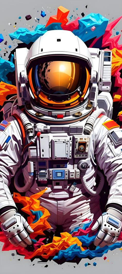 Astronaut Illustration Art, Spaceman Wallpaper, Cool Astronaut, Astronaut Illustration, Art Spatial, Astronaut Wallpaper, 3d Art Drawing, Astronaut Art, Best Wallpaper