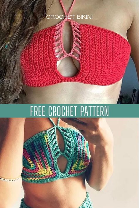 Crochet Peekaboob Top Pattern, Peek A Boo Crochet Top, Crochet Lingerie Pattern Free, Crochet Bralette Pattern Free, Festival Crochet Pattern, Hippie Patterns, Crochet Wardrobe, Crochet Bra Pattern, Crocheted Tops