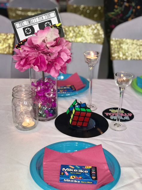 My 80s bridal shower theme #80s #bridalshower Mike And Ike, Disco Party, Bridal Shower Theme, Shower Ideas, Bridal Shower, Wedding Ideas, Table Decorations, Shower, Quick Saves