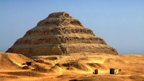 Step Pyramid of Djoser in Saqqara King Djoser, Step Pyramid Of Djoser, Limestone Architecture, Memphis Egypt, Ancient Thebes, Pyramid Of Djoser, Egyptian Magic, Giza Plateau, Pyramid Building