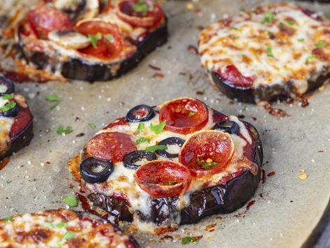 Eggplant Pizza (Gluten-Free, Low-Carb) | The Kitchn Best Eggplant Recipe, Eggplant Pizza, Veggie Mains, Eggplant Recipes Easy, Eggplant Caponata, Eggplant Pizzas, Pizza Topping, Lazy Keto, Flat Breads