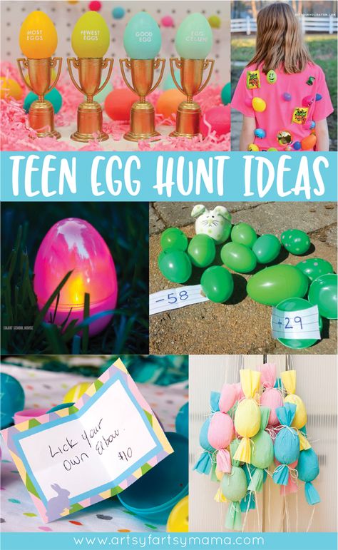 30+ Creative Easter Egg Hunt Ideas #easter #eastereggs #easteregghunt #teencrafts #easteregg Cool Easter Egg Hunt Ideas, Easter Prizes For Teens, Easy Easter Egg Hunt Ideas, Fun Easter Activities For Older Kids, Color Coded Easter Egg Hunt, Easter Party Ideas For Teens, Fun Egg Hunt Ideas, Egg Hunts For Older Kids, Easter Egg Hunt Ideas For All Ages