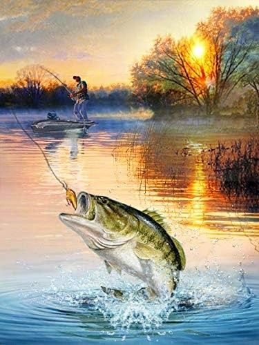 Fly Fishing Art, Fish Artwork, Fishing Pictures, Image 3d, Fish Drawings, Diy Cross, Diamond Painting Kits, Fishing Theme, Diy Cross Stitch