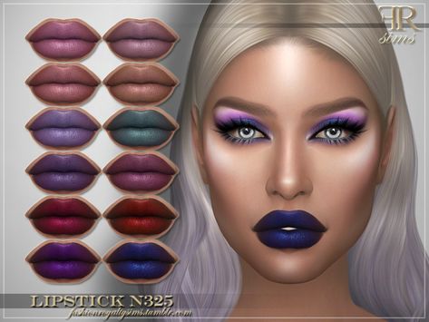 The Sims Resource - Lipstick N325 Heart Lipstick, Mod Makeup, Violet Lipstick, Alpha Cc, Satin Pencil Skirt, Blue Lipstick, Purple Lipstick, Purple Eyeshadow, Nude Eyeshadow