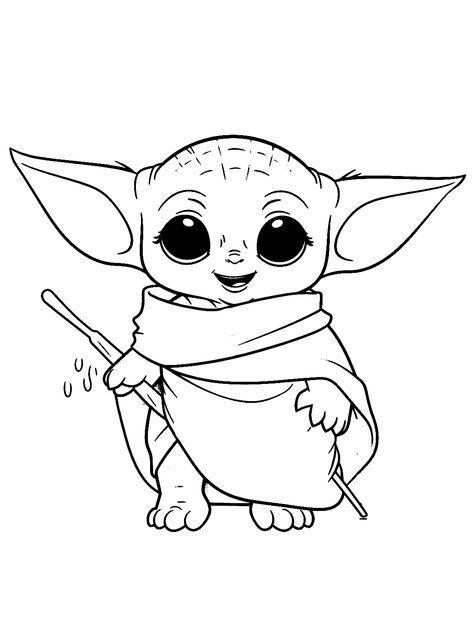 Baby Yoda - Lol Coloring Pages Baby Yoda Dibujo, Baby Yoda Coloring Page, Yoda Birthday, Yoda Drawing, Lol Coloring Pages, Lol Coloring, Stitch Coloring Pages, Color By Number Printable, Disney Silhouette