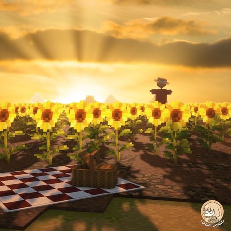 Minecraft Cottagecore Sunflower Field for #Buildtober #Minecraft #minecraftcottagecore #mizunos16craft Minecraft Sunflower Field, Minecraft Sunflower, Minecraft Cottagecore House, Cottagecore Houses, Minecraft Cottagecore, Cottagecore Minecraft, Minecraft Cottage, Minecraft House, Making Stuff