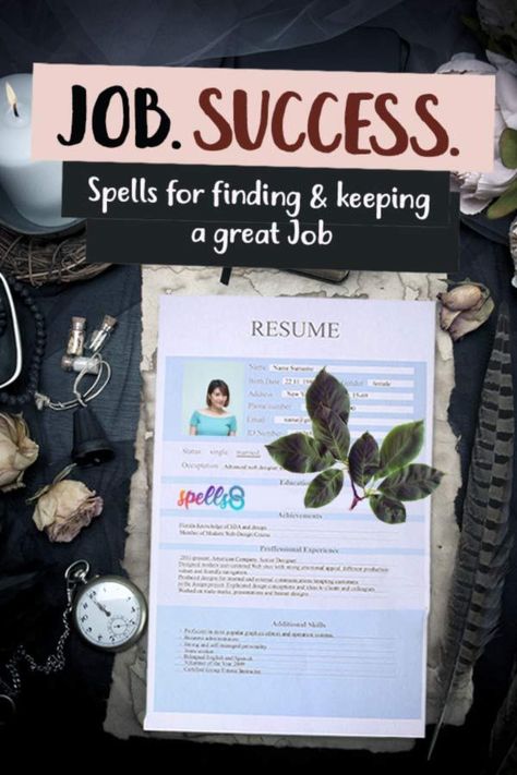 Dream Job Spell Jar, Job Success Spell, Spell To Keep Your Job, Career Spell Jar, Career Success Spell, New Job Spell Jar, Job Spell Chant, Job Spells That Work Fast, Job Spell Jar