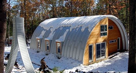 Quonset Homes, Quonset Hut Homes, Barn House Kits, Arched Cabin, Hut House, Quonset Hut, Building Costs, Building Concept, Building Systems