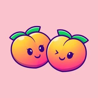 Cute Couple Peach Fruit Cartoon T-Shirt Peach Cartoon, Cartoon Peach, Peach Items, Peach Tattoo, Tattoo Time, Fruit Cartoon, Peach Fruit, Classy Tattoos, Cartoon T Shirt