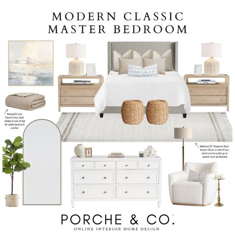 Modern Classic Bedroom Design, Modern Classic Bedroom, Classic Bedroom Design, Interior Design Minimalist, Coastal Bedroom, Neutral Bedroom, Classic Bedroom, Master Bedrooms Decor, My New Room