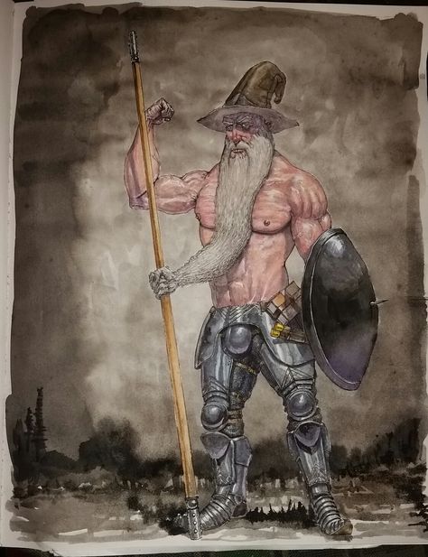 Muscle Wizard Muscle Wizard, Wizard Dnd, Fantasy Punk, Adventurer's Guild, Fantasy Wallpaper, Fantasy Wizard, Roleplay Characters, Dungeons And Dragons Characters, Dnd Art