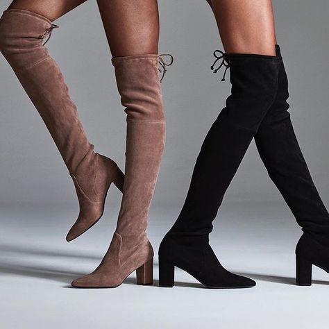 Take a step forward this fall in the #LESLEY. If you think it looks familiar, you’re right — this stretch over-the-knee style is a new interpretation of our best-selling #LANDRY stretch bootie. #SWFall19 #StuartWeitzman Stewart Weitzman, New Boots, Perfect Heels, Boot Brands, Stuart Weitzman Shoes, Suede Boots, Over The Knee Boots, Over The Knee, Stuart Weitzman