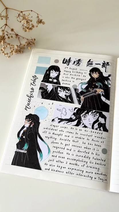 Demon Slayer Journal, Paper Art Design, Diy Journal Books, Art Journal Therapy, Pretty Notes, Lettering Alphabet Fonts, Bullet Journal Design Ideas, Anime Crafts, Stitch Book