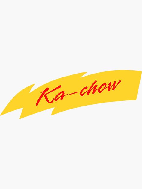 "Ka-Chow" Sticker by kandaceflinn97 | Redbubble Ka Chow, Modif Motor, Pixar Party, Disney Cars Movie, Lighting Mcqueen, Boy Graduation, Cars Movie, Lightning Mcqueen, Vroom Vroom