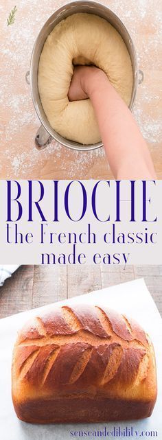 Sense & Edibility's Brioche Pin Bread Recipes Easy, Bread Pudding Recipes, Pudding Bread, Brioche Bread Recipe, Homemade Bread Recipes, Homemade Bread Recipes Easy, Recipes Bread, Artisan Bread Recipes, Baking Bread Recipes