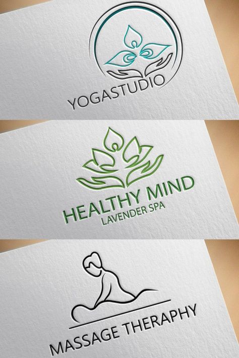 I will design natural spa yoga health and wellness or holistic and massage  logo Massage Wellness, Massage Logo, Lavender Spa, Natural Spa, Wellness Massage, Yoga Health, Spa Massage, Healthy Mind, Logo Design Services