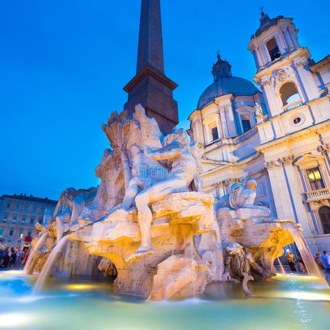 Navona square in Rome, Italy. stock images Navona Square, Dog Images, Rome Italy, The Four, Rome, Photo Image, Vector Images, Stock Images, Stock Photos