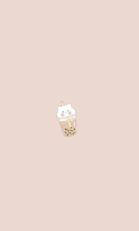 Milk Tea Wallpaper Cute, Ear Wallpaper, White Wallpaper For Iphone, Tea Wallpaper, Iphone Wallpaper Kawaii, Cute Panda Wallpaper, Simple Phone Wallpapers, Cute Animal Clipart, Cute Cat Wallpaper