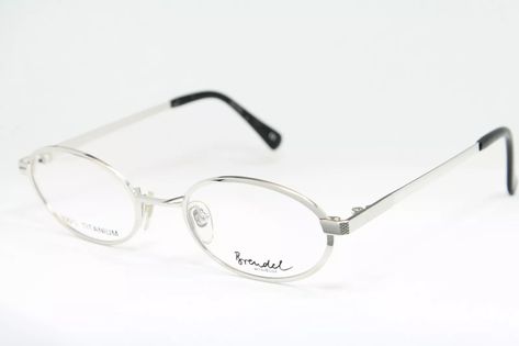 BRENDEL W514 c1 Vintage Eyeglasses Glasses Shiny Silver Oval Titanium Light | eBay Evil Fashion, Vintage Eyeglasses, Eye Wear, Fashion Board, Eye Wear Glasses, Egg Shape, Shiny Silver, Sunglasses Vintage, Style Board