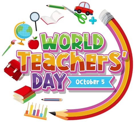 Teachers Day Banner Design, Teachers Day Banner, World Teachers Day, Cartoon Banner, Happy Teachers Day Wishes, Banner Cartoon, Teachers Day Greetings, World Teacher Day, Teachers Day Card