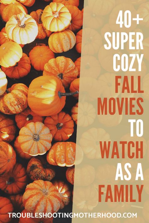 A list of over 40 movies that are fun to watch as a family, broken down into age-appropriate groups. There is something for every age group from classic movies, cartoons, and spooky and coming-of-age movies. Great way to spend some fun time with your kids on a rainy day. Fall movie bucket list, fall movie night with the family that kids will love. October Movie Night Ideas, Fall Disney Movie List, Best Movies To Watch In The Fall, Classic Fall Movies List, Kids Fall Movie Night, Fall Movies For Toddlers, Fall Family Movie Night Ideas, Best Family Movies Of All Time, Movies To Watch During Fall