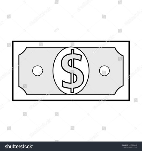 Cash Drawing Money, How To Draw Money, Money Illustration Graphics, Money Art Drawings, Money Drawing Easy, Money Outline, Money Sketch, Money Doodle, Cash Drawing