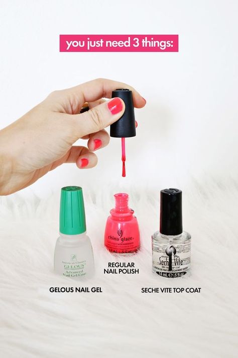 Do Your Own Gel Manicure at Home! abeautifulmess.com #gel #manicure #nails Diy Gel Manicure, Gel French Manicure, Gel Manicure At Home, At Home Hair Color, Manicure Gel, Gel Mani, Gel Nails Diy, Manicure At Home, Manicure Y Pedicure