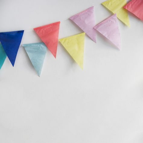 Colorful paper pennant garland Free Photo Birthday Pendant Banner, Fun Multicolor Party Supplies, Multicolor Novelty Birthday Party Supplies, Paper Pennant, Happy Birthday Pennant Banner, Pennant Garland, Colorful Paper, Birthday Happy, Party Paper