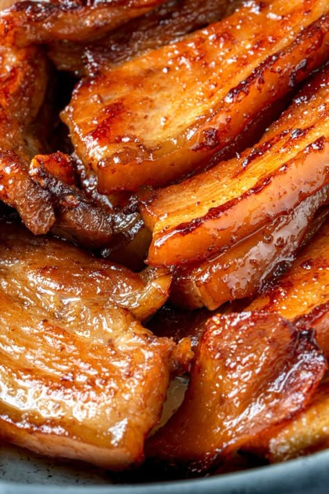 Pork Belly Recipes Easy, Pork Belly Strips, Pork Belly Slices, Chinese Pork, Braised Pork Belly, Pork Belly Recipes, Chinese Cooking Recipes, Asian Noodle, Pork Recipe