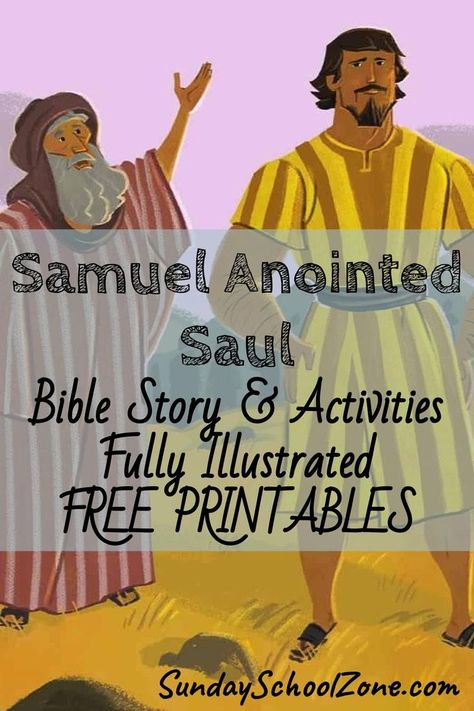 1 Samuel 8-10 Craft, Samuel The Prophet, King Saul Activities, God Made Saul King Craft, Samuel Anoints Saul Craft, Samuel And Saul Craft, Samuel Bible Story Activities, Samuel Anoints David Craft, King Saul Disobeys God Craft