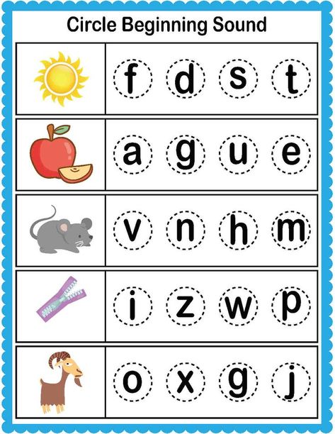 Beginning Sounds Kindergarten, Initial Sounds Worksheets, Initial Sound Activities, Letter Worksheets Kindergarten, Rhyming Words Worksheets, Letter Sound Recognition, Beginning Sounds Worksheets, Word Family Worksheets, Letter Tracing Worksheets