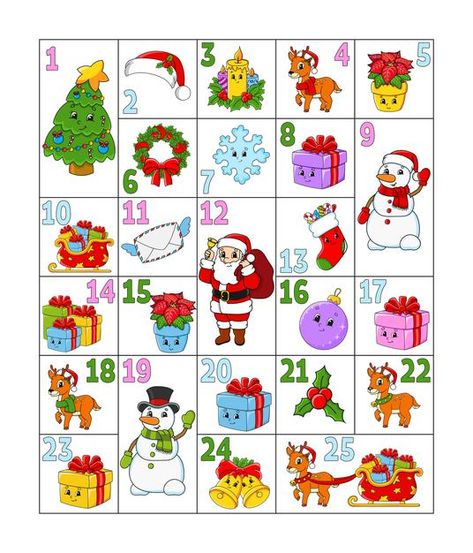 Christmas advent calendar with cute char... | Premium Vector #Freepik #vector #christmas #santa-claus #cartoon #noel Xmas Poster, Calendar Numbers, Tree Day, Hand Drawn Elements, Vector Christmas, Countdown Calendar, Fir Tree, Christmas Advent Calendar, Christmas Advent