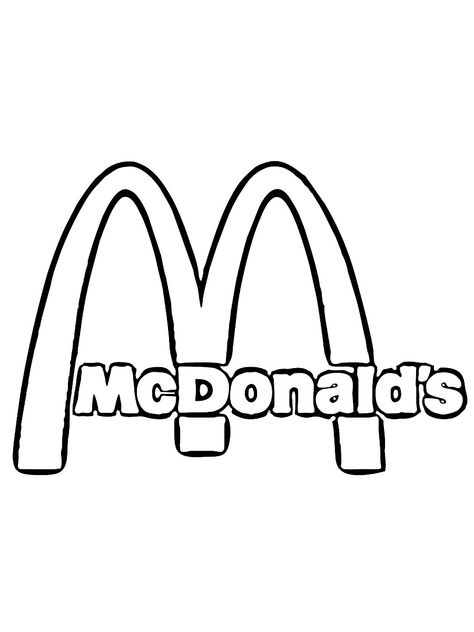 Mcdonalds Cookies, Mcdonalds Logo, Logo Coloring Pages, Denim Bag Patterns, Food Coloring Pages, Logo Sketches, Disney Junior, Denim Bag, Cthulhu