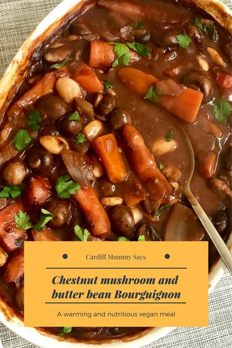 Chestnut Mushroom Recipes, Mushrooms And Butternut Squash, Vegan Chestnut Recipes, Chestnut Mushroom Recipes Vegan, Creamy Vegan Mushroom Stew, Arbonne Meals, Vegan Mushroom Stew, Chestnut Mushroom, Vegan Supper