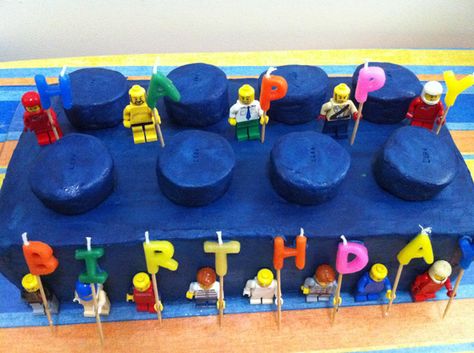 Lego brick birthday cake | Made in the desert Lego Brick Cake, Easy Lego Cake, Ninjago Birthday Cake, Lego Themed Party, Lego Birthday Cake, Lego Theme, Ninjago Birthday, Lego Cake, Lego Birthday Party