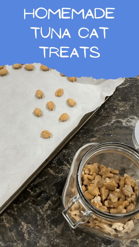 Homemade Tuna Cat Treats Tuna Cat Treats Homemade, Homemade Cat Treats, Homemade Cat Treats Recipes, Tuna Bites, Tuna Cat Treats, Pallet Deck Diy, Kitten Training, Tuna Can, Homemade Cat Food