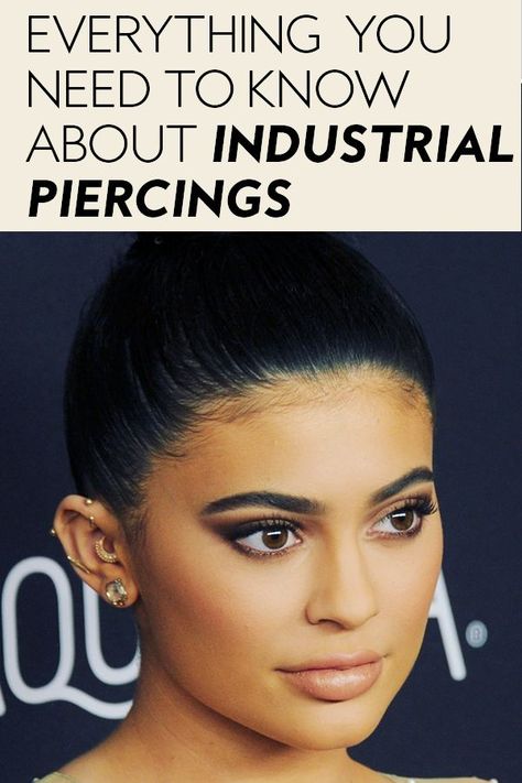 Industrial Piercing Styling, Daith And Industrial Piercing, Ear Piercings Styles, Ear Piercings Ideas Classy, Ear Piercing Ideas With Industrial, New Piercing Ideas, Curated Ear Piercing Ideas, Industrial Piercing Aesthetic, Industrial Piercing Ideas