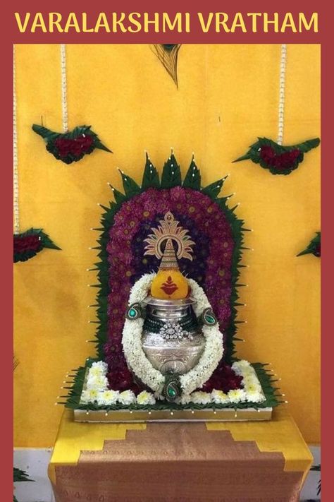 Kalasam Decoration, Varalakshmi Decoration, Kalash Decoration, Varalakshmi Pooja, Lakshmi Pooja, Varalakshmi Vratham, Mandir Decoration, Pooja Decor, Pooja Decoration