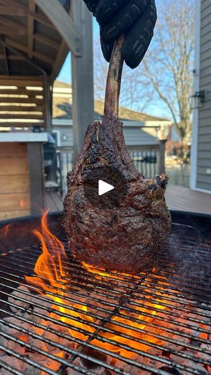 1.1M views · 47K reactions | Skip the steakhouse and make this one at home. The perfect grilled tomahawk steak with a roasted garlic compound butter.
 
Yes, cooking a tomahawk at home can seem intimidating but it doesn’t have to be! It’s actually easier to cook a thicker and bigger cut of beef like this one than it is a thinner cut steak. It comes up to temperature slower and is much harder to overcook.
 
I finished this one with a roasted garlic compound butter for even more flavor! So easy and so delicious.
 
The full recipe is on my site.
 
#grillinwithdad #steak #grill #bbq #dinner #howtogrill | Maciej Zurawski | grillin_with_dad · Original audio Tomahawk Steak Recipe Grill, Grilled Tomahawk Steak, Garlic Compound Butter, Tomahawk Steak Recipe, Smoked Prime Rib, Grilled Ribeye Steak, Shredded Beef Tacos, Steak Grill, Grilled Ribeye