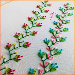 Embroidery On Clothes Tutorial, Crewel Embroidery Tutorial, Embroidery Stitches Flowers, Projek Menjahit, Embroidery Stitches Beginner, Decorative Stitches, Stitches Embroidery, Hand Embroidery Patterns Flowers, Hand Embroidery Videos