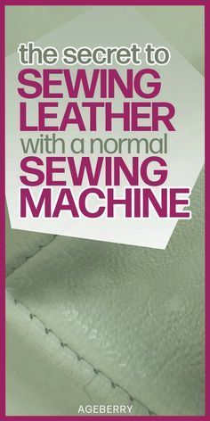 Sewing Machine Basics, Leather Sewing, Leather Stitching, Beginner Sewing, Couture Sewing Techniques, Stitching Techniques, Beginner Sewing Projects Easy, Sewing Leather, Sewing Lessons