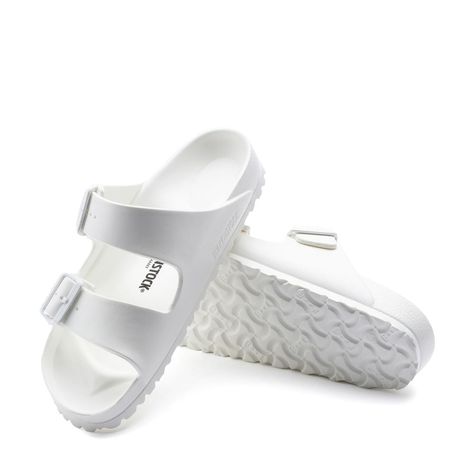 A Comfy House Slipper: Birkenstock Arizona Eva Birkenstock Flip Flops, Fun Sandals, Fuzzy Heels, Birkenstock Arizona Eva, Eva Sandals, Arizona Eva, Womens Casual Boots, Two Strap Sandals, Over The Calf Socks