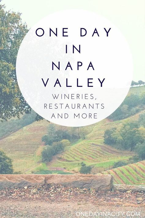 Short on time in Napa Valley? Here are some travel tips on the best wineries for wine tasting, the top restaurants to eat at, where to sleep, and other tips for what to do while exploring Napa Valley, California in one day. #TravelDestinationsUsaNapaValley Napa Trip, Napa Valley Trip, Napa Wineries, Napa Valley Wineries, Napa Wine, Travel California, Napa Valley Wine, Wine Country California, Wine Travel